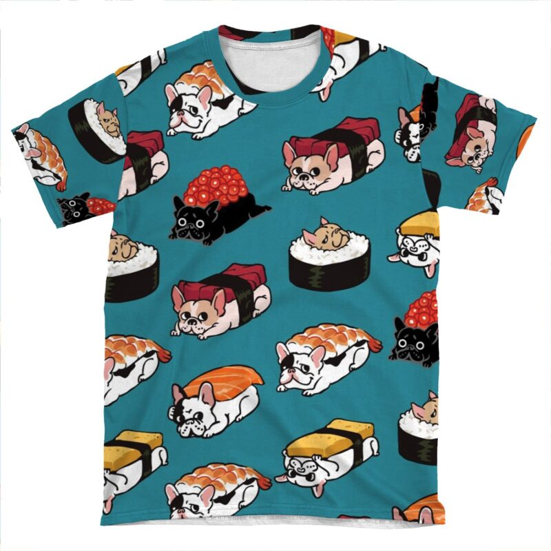 Sushi Frenchie AOP T-shirt Tee