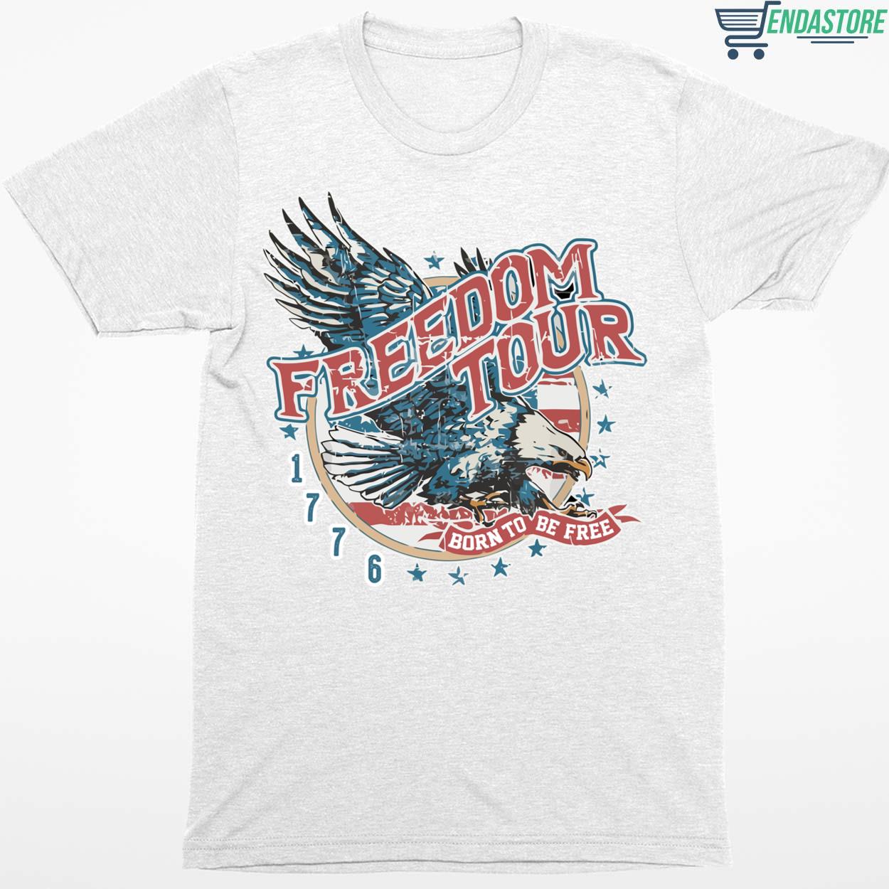 4th Of July Freedom Tour Born To Be Free Vintage T-Shirt