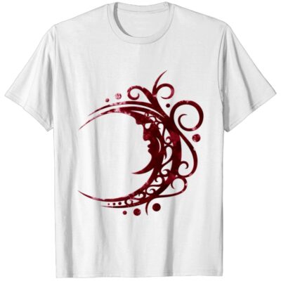 Blood Moon Crescent Moon Pagan Wicca Art T-Shirt