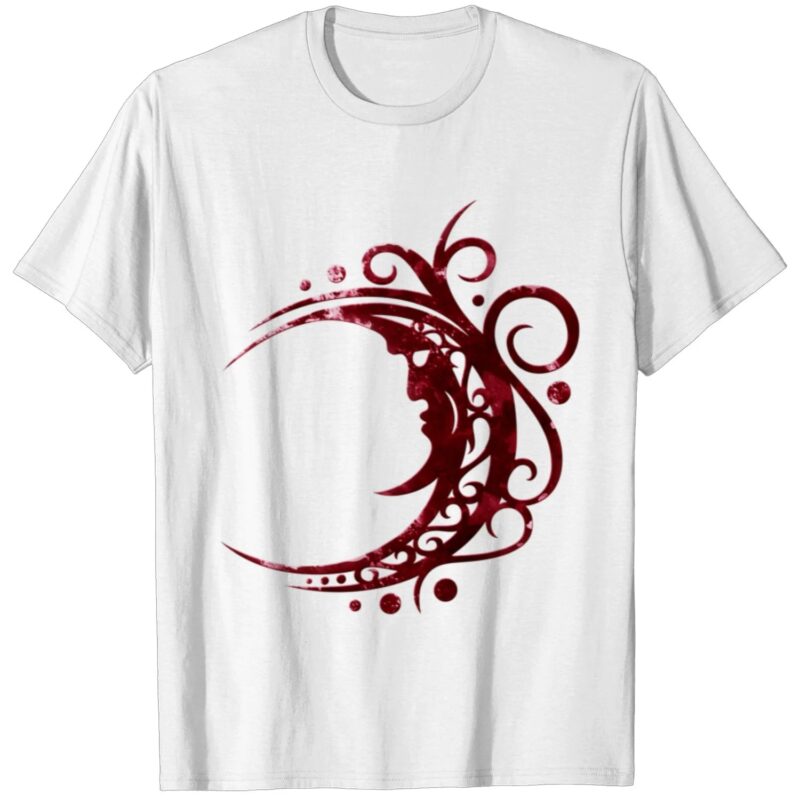 Blood Moon Crescent Moon Pagan Wicca Art T-Shirt