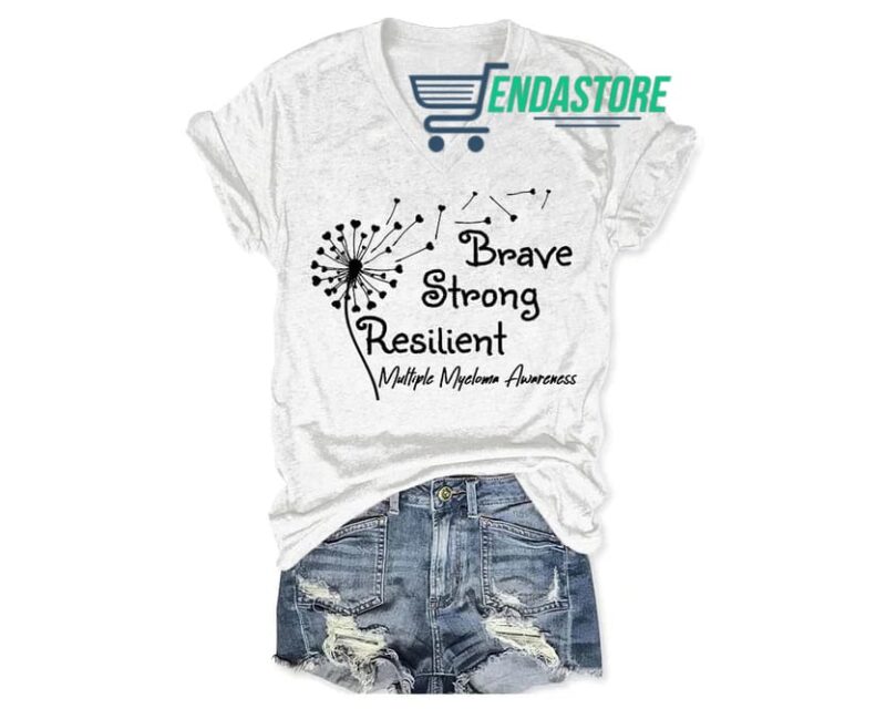 Brave Strong Resilient Multiple Myeloma Awareness Shirt
