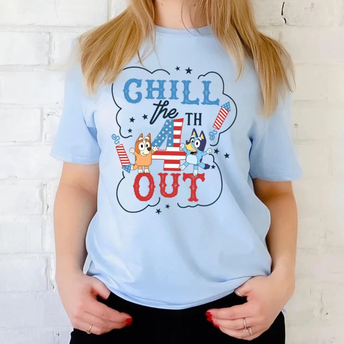 Buey 4th Of July Chill The Out Fireworks T-Shirt