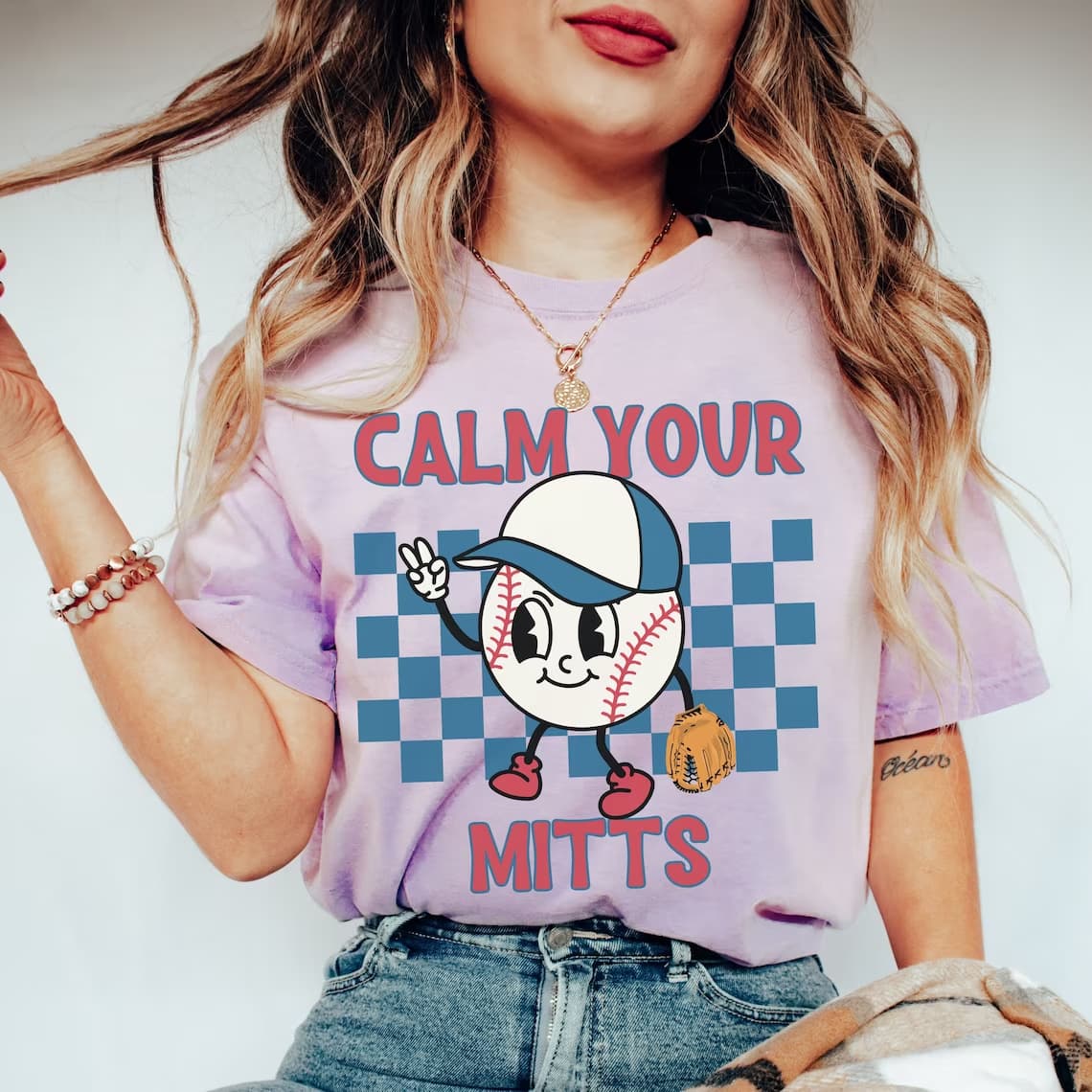 Calm Your Mitts Baseball Shirt