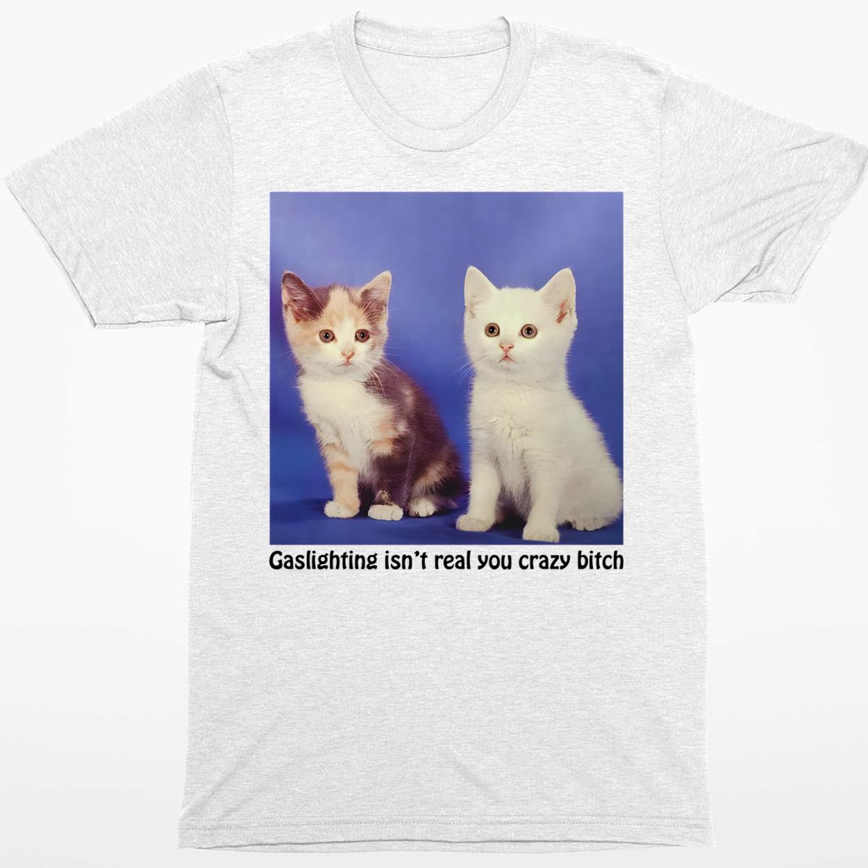 Cat Gaslighting Isn’t Real You Crazy B*tch T-Shirt