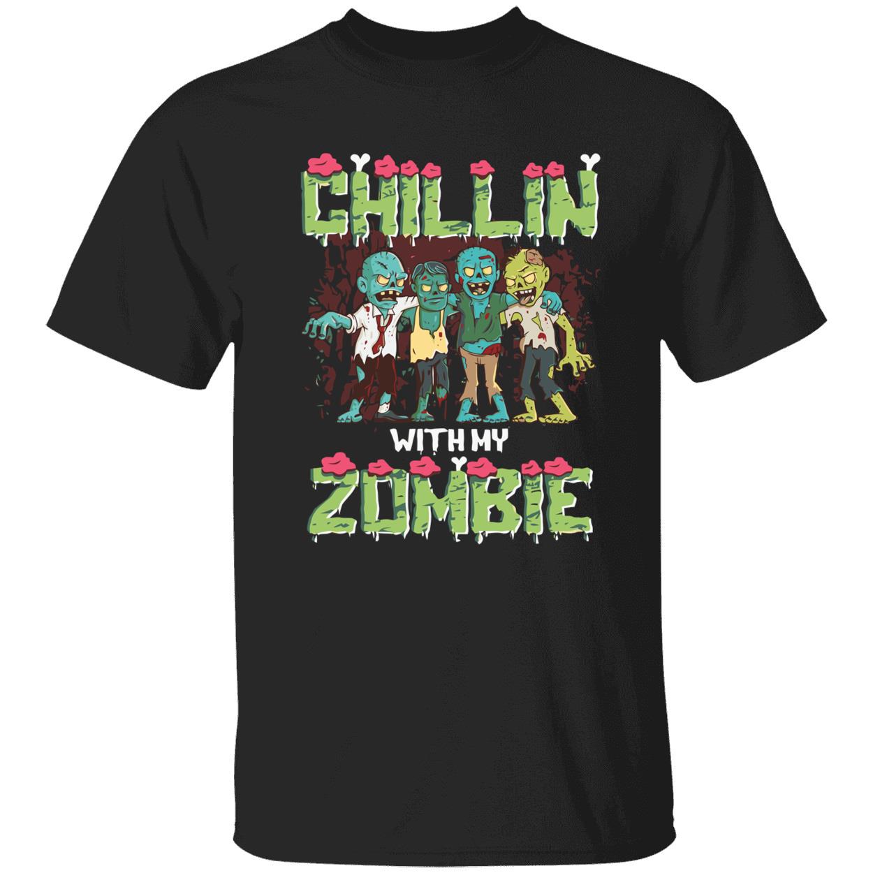 Chillin with my zombie halloween shirt