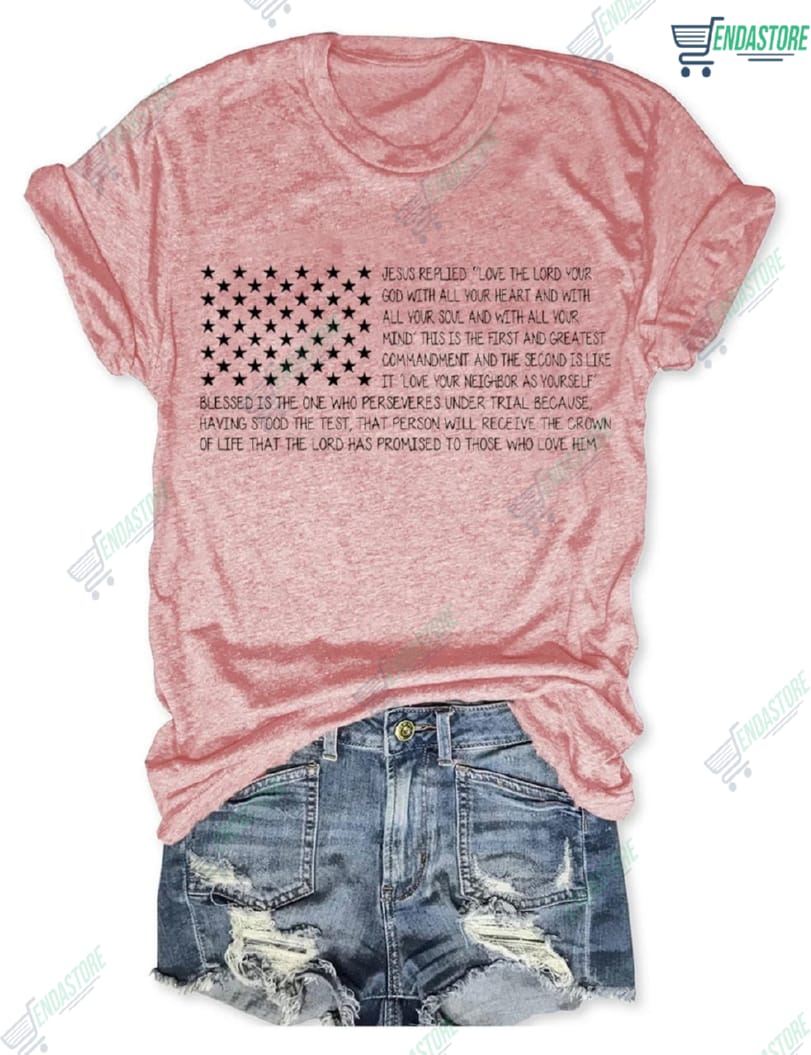Christian Bible USA Flag American Shirt