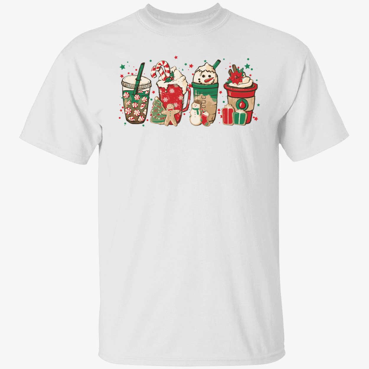 Christmas coffee latte snowmen shirt