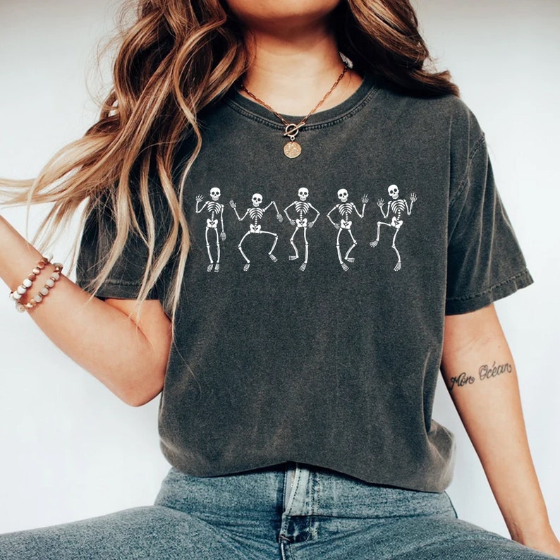 Dancing skeletons comfort colors shirt