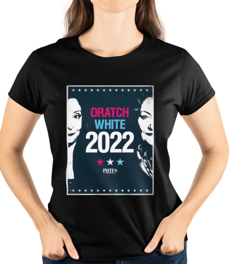 Dratch white 2022 black shirt