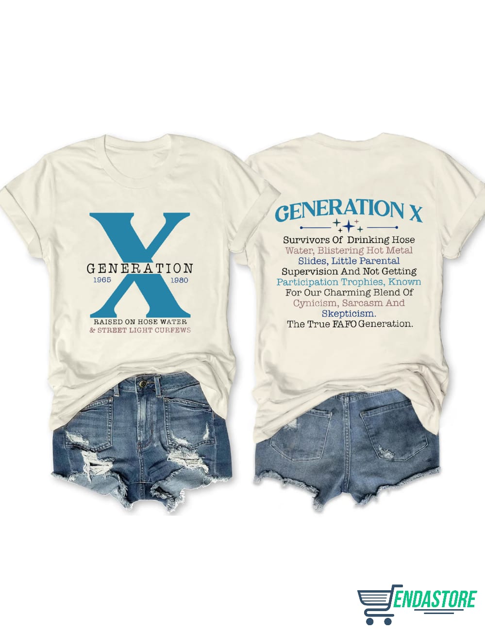 Generation X Raised On Hose Water and Street Light Curfews Shirt