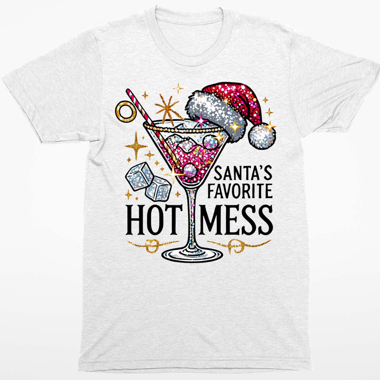 Santa’s Favorite Hot Mess Vintage Print Shirt