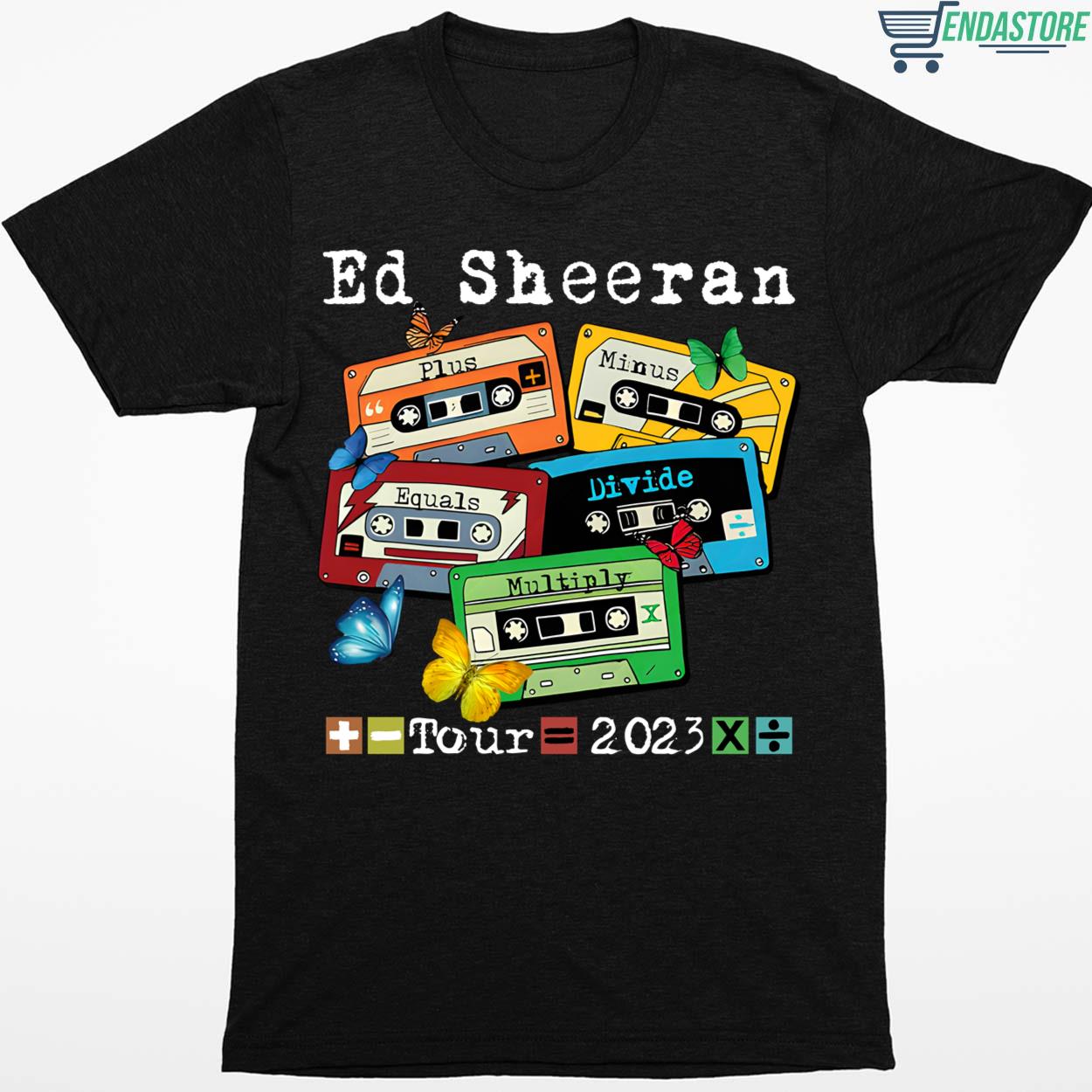 Vintage Retro Ed Shee Cassettes 2023 World Tour Shirt