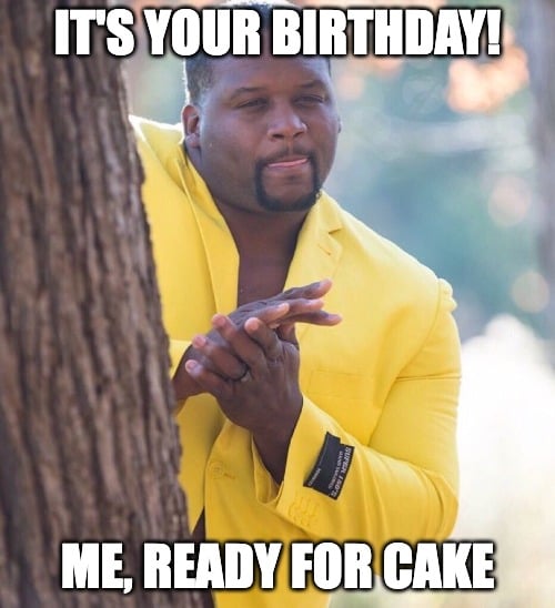 8iwsdo hiding behind a tree Happy birthday meme
