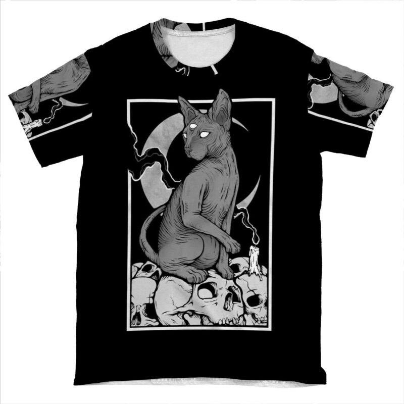 Occult Cat AOP T-shirt Tee