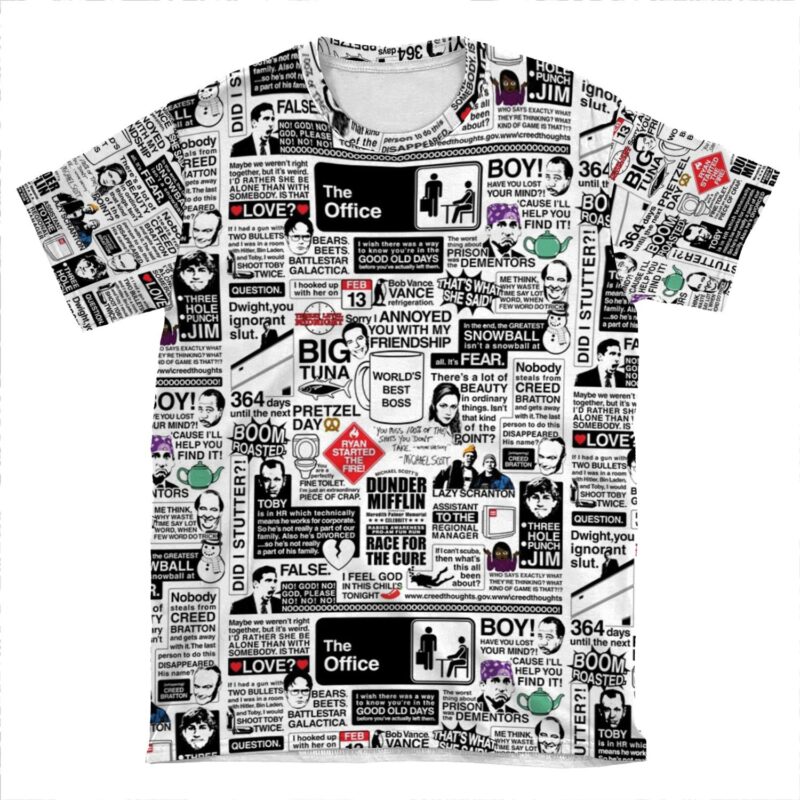 Wise Words From The Office - The Office Quotes (Variant) AOP T-shirt Tee