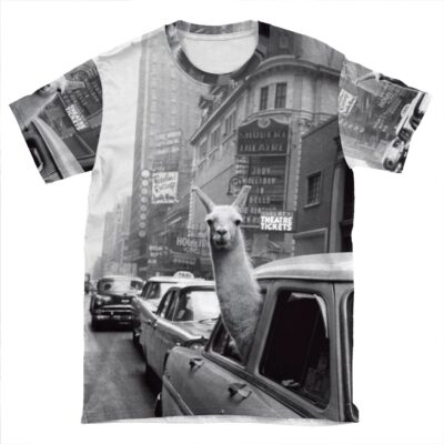 New York Llama AOP T-shirt Tee