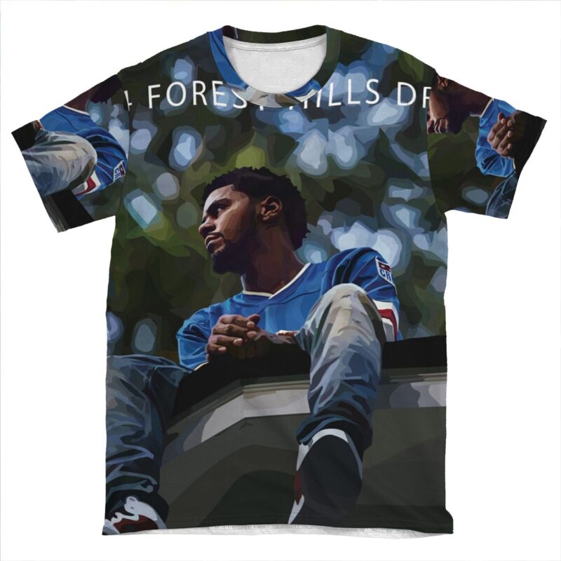 J Cole Illustration AOP T-shirt Tee