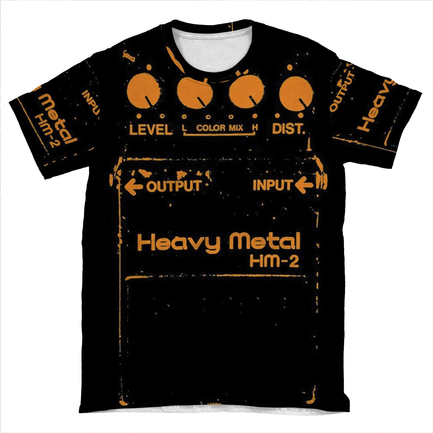 Chainsaw Guitar Pedal (Boss Hm-2) AOP T-shirt Tee