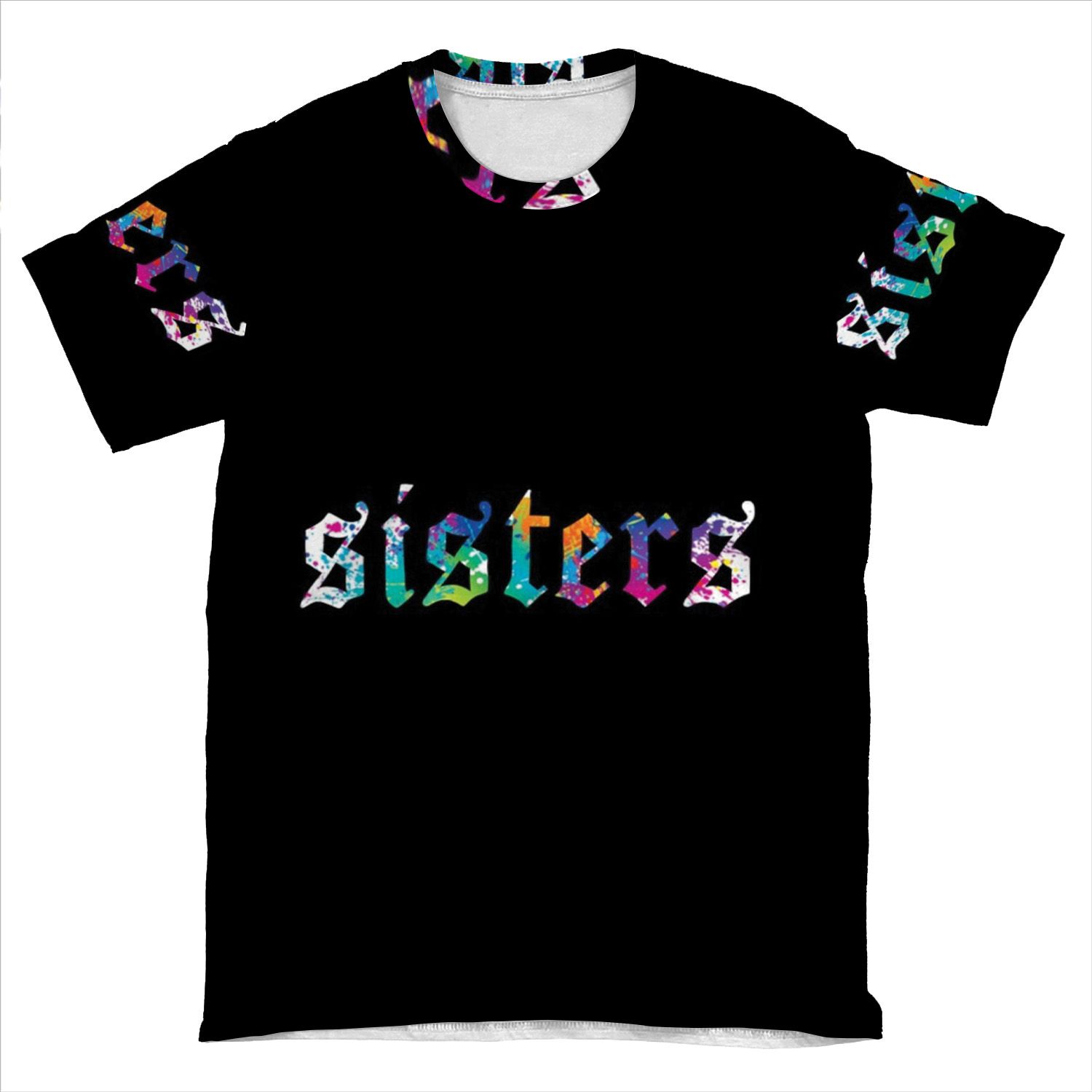 James Charles - Sisters Paint Splatter (Black) AOP T-shirt Tee