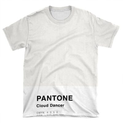 Cloud Dancer Grey Pantone Simple Design AOP T-shirt Tee