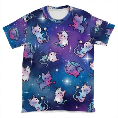 Space Kitties AOP T-shirt Tee